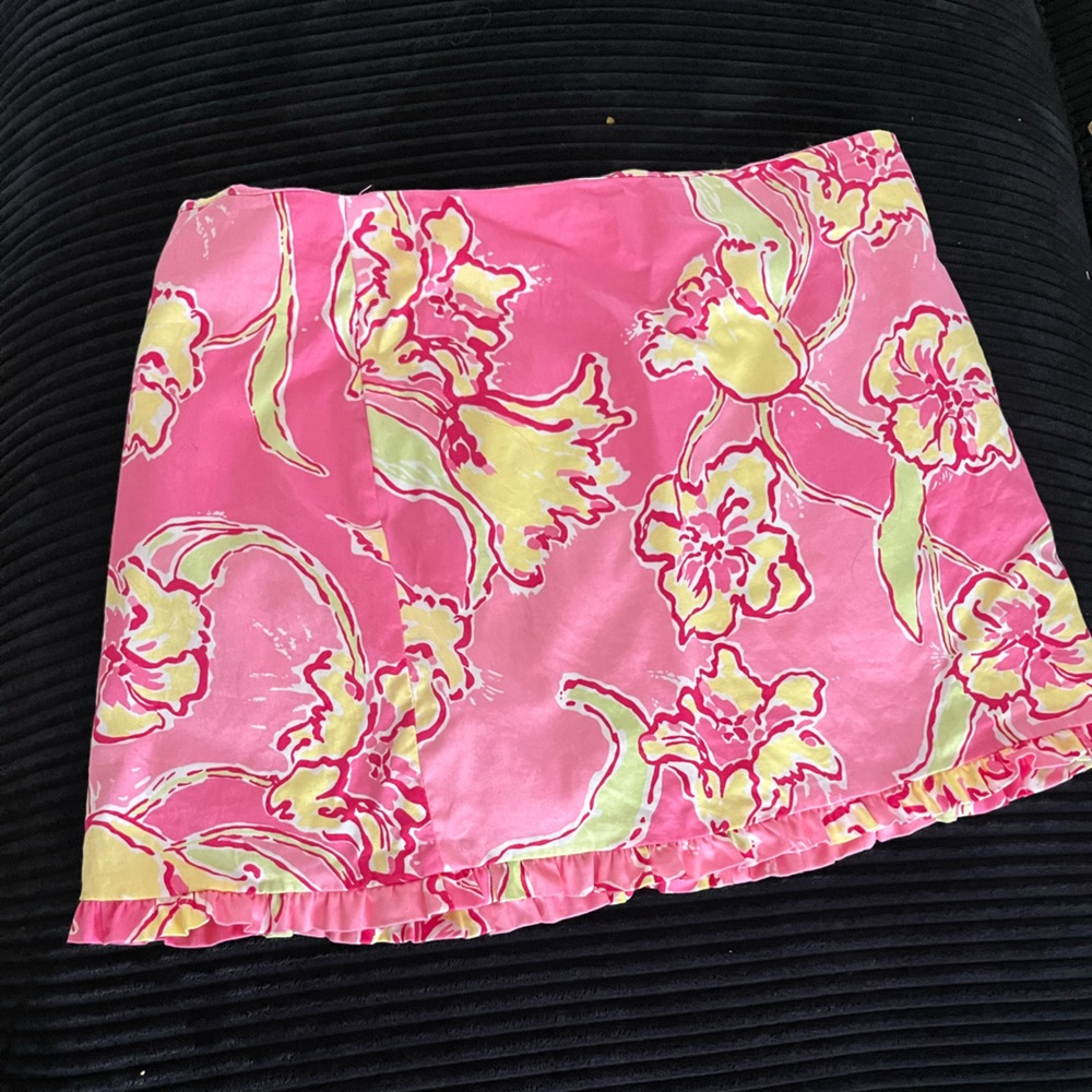 Lilly Pulitzer Pink and Yellow Floral Skort
